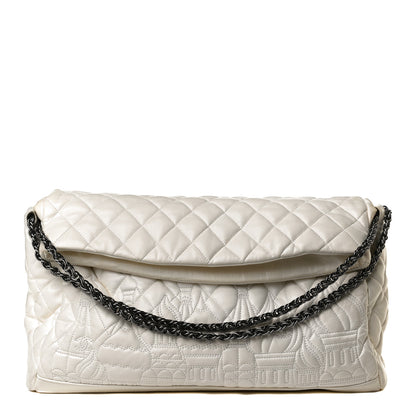 Chanel Lambskin Quilted Large Paris Moscou Red Square Bag Ivory 1 of 12