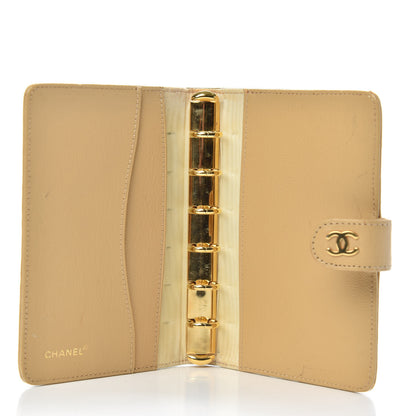 Chanel Goatskin Small Ring Agenda Planner Beige 5 of 10