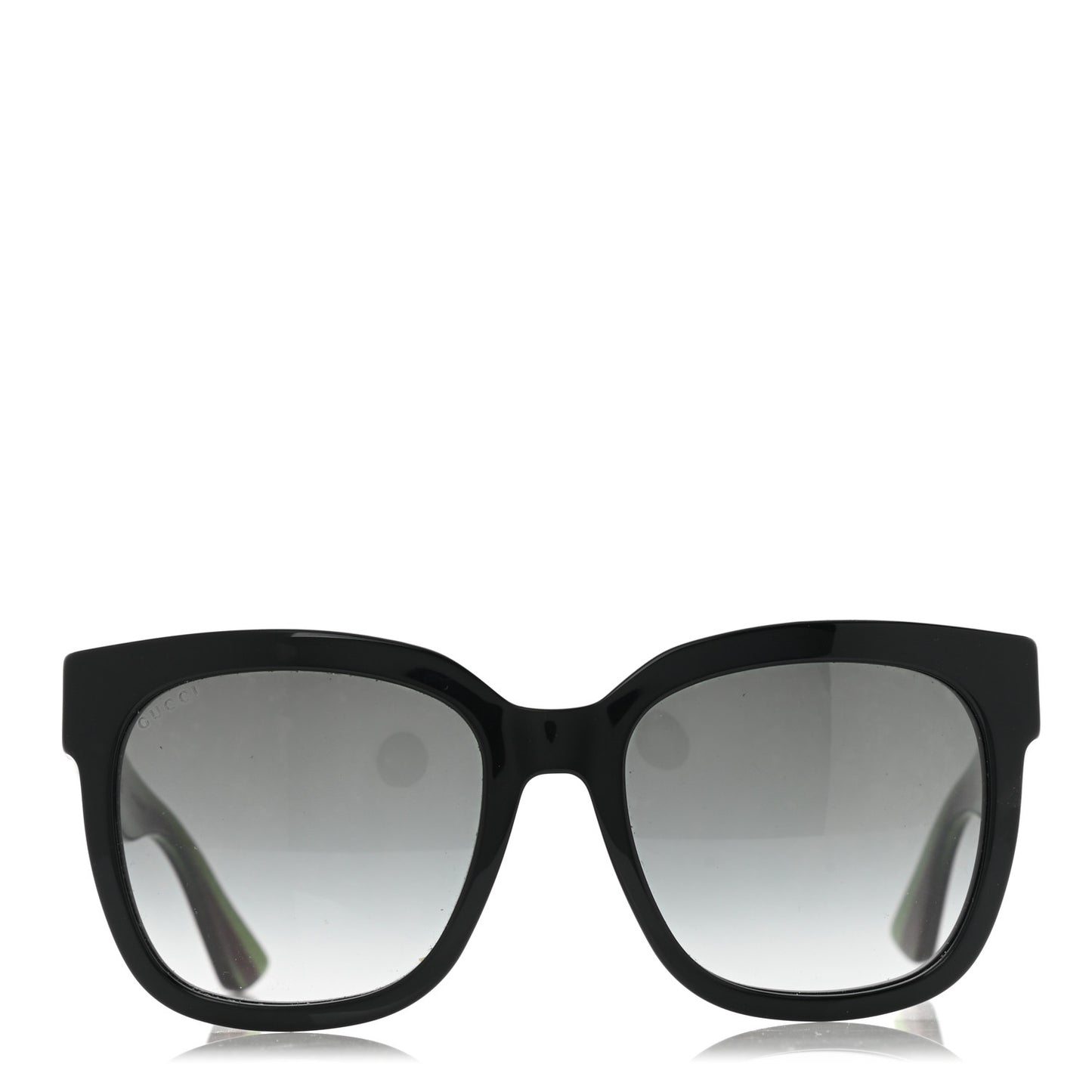 Acetate Square Frame Web Glitter Sunglasses GG0034S Black Green