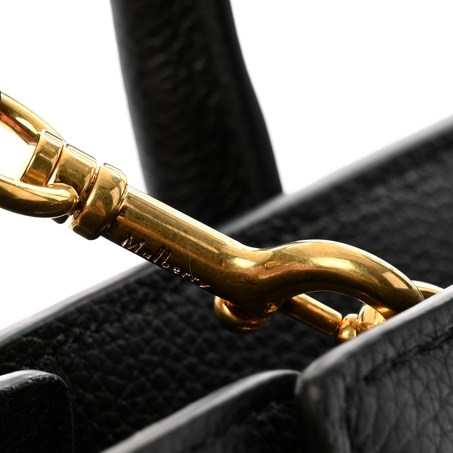 Classic Grain Small Bayswater Zip Tote  Black