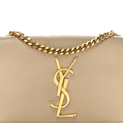 Saint Laurent Grain De Poudre Small Monogram Kate Satchel Nude Powder 8 of 14