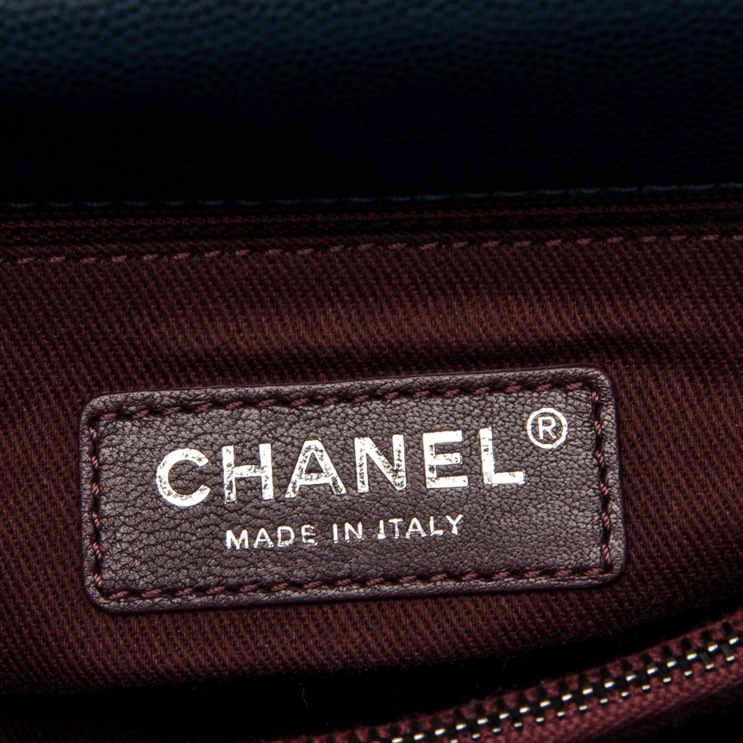 Caviar Quilted Small Coco Handle Flap Navy