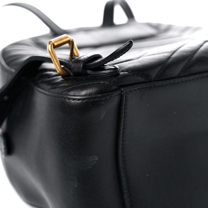 Gucci Calfskin Matelasse GG Marmont Dome Backpack Black 11 of 24