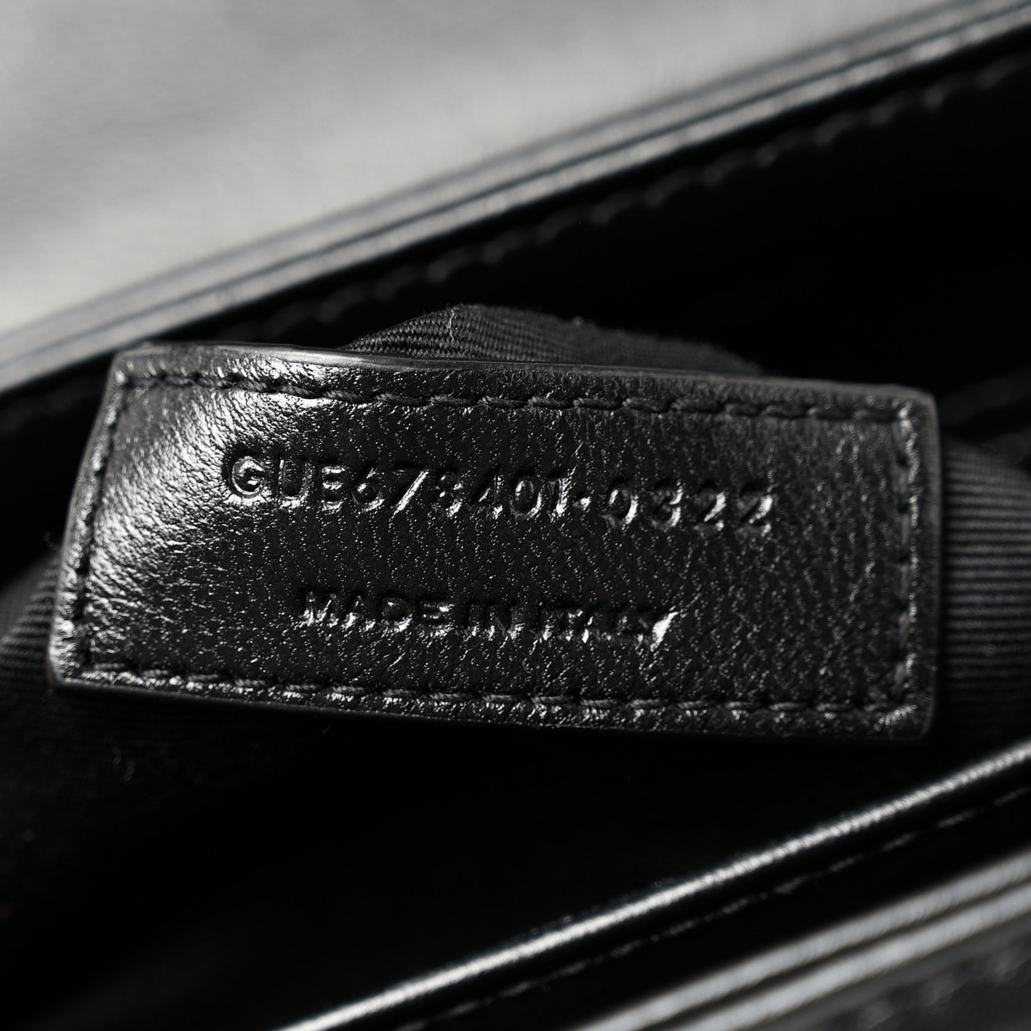 Calfskin Y Quilted Monogram Monochrome Toy Loulou Crossbody Bag Black