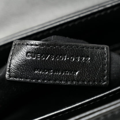 Saint Laurent Calfskin Y Quilted Monogram Monochrome Toy Loulou Crossbody Bag Black 7 of 10