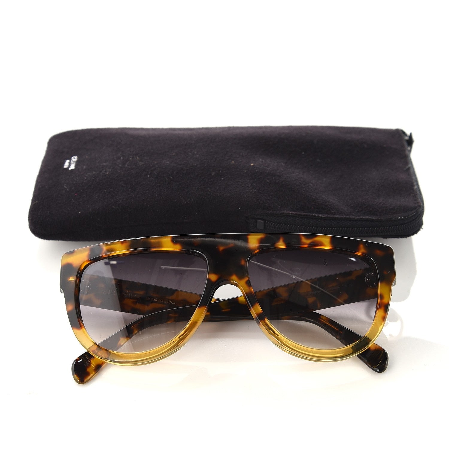 Celine Acetate Aviator Sunglasses CL 40001 Havana 6 of 7