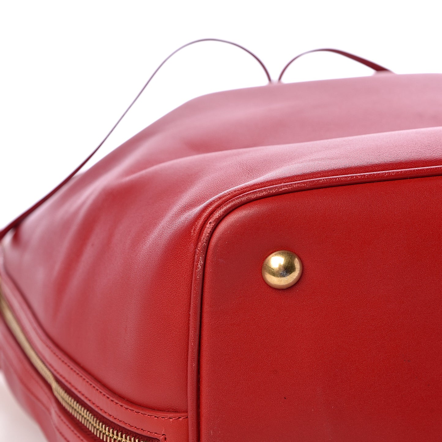 Calfskin Large Emmanuelle Bucket Bag Lipstick Red