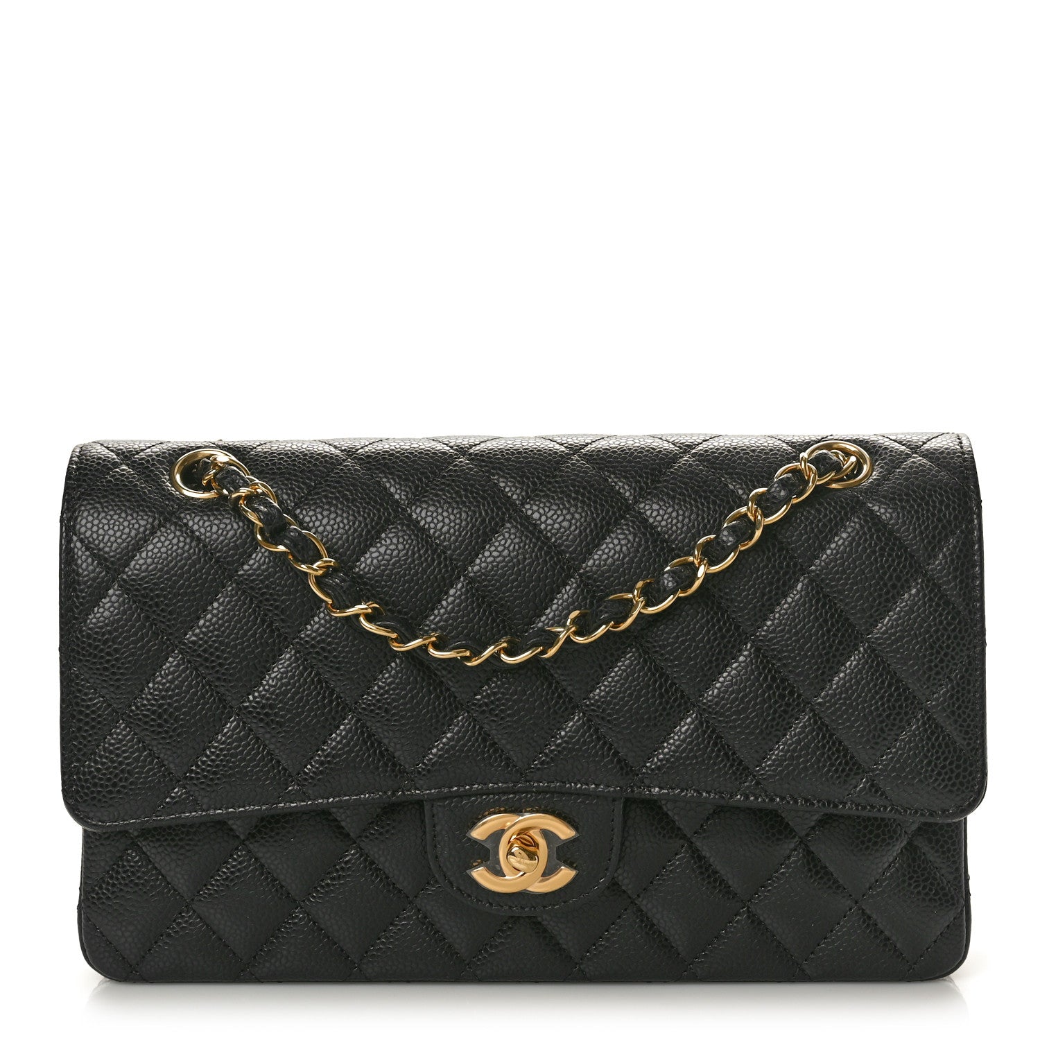 Chanel Caviar Quilted Medium Double Flap Black 1 of 10
