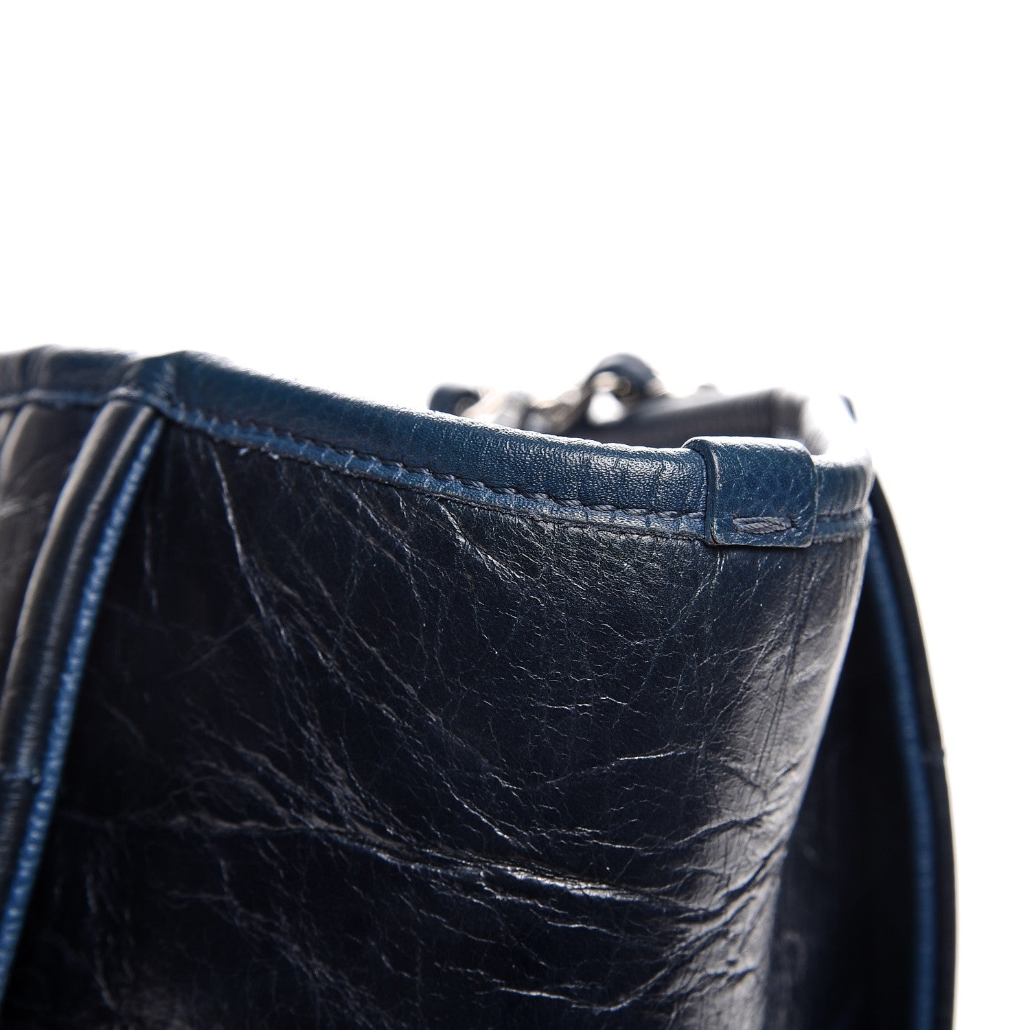 Chanel Glazed Calfskin Large Deauville Tote Blue 8 of 11