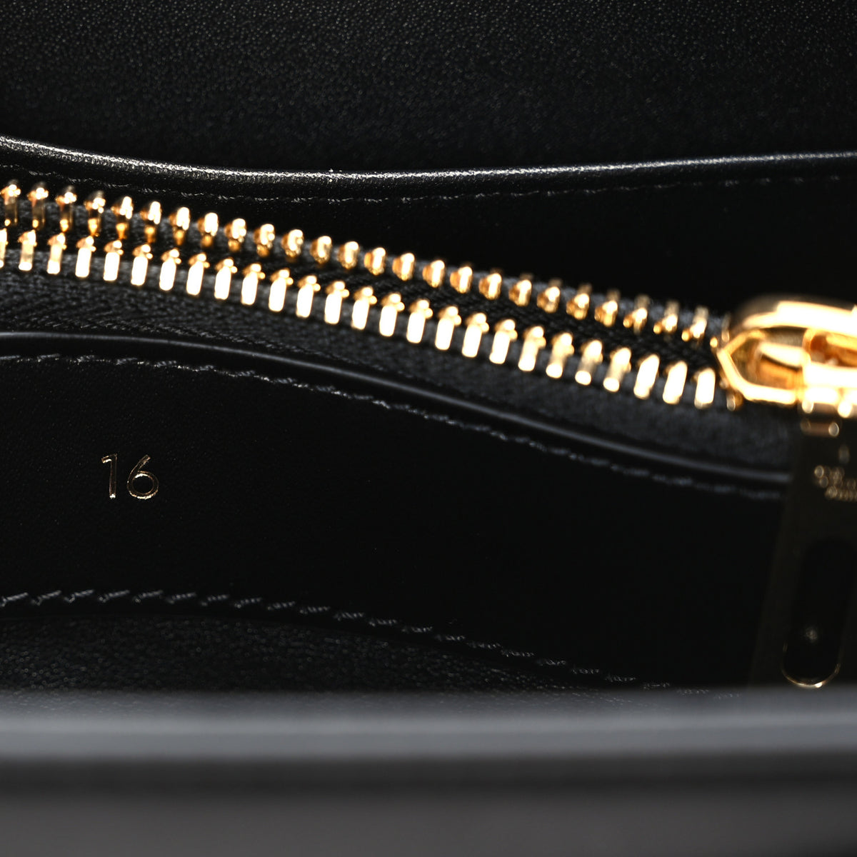 Celine Satinated Calfskin Mini 16 Top Handle Bag Black 6 of 11