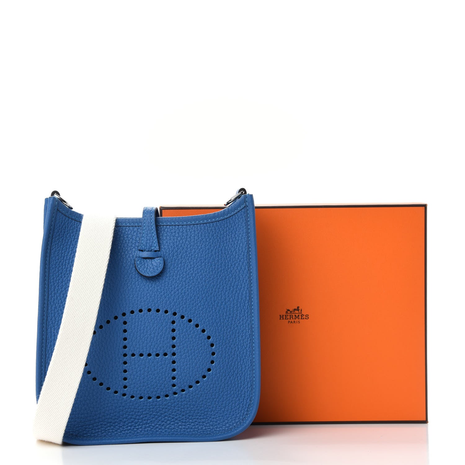Hermes Taurillon Clemence Amazone Evelyne TPM Mykonos Blanc 11 of 11