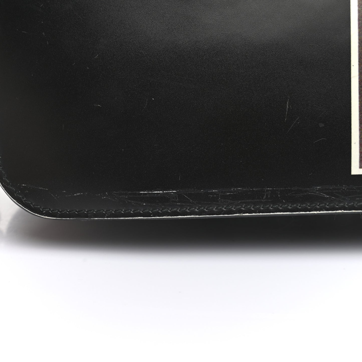 Calfskin Montage Print Small TB Bag Black