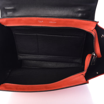 Celine Drummed Calfskin Suede Medium Trapeze Vermillion 5 of 11