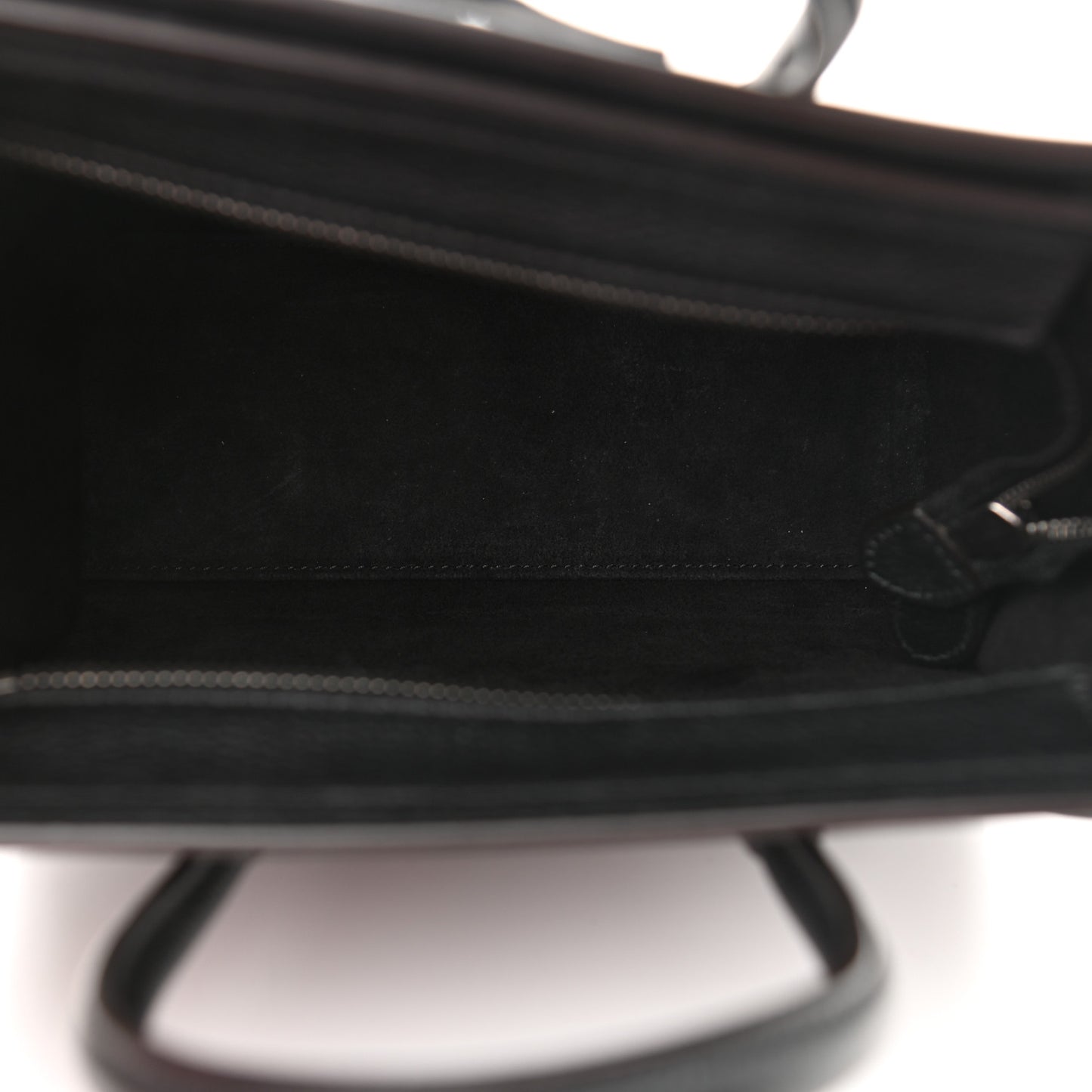 Drummed Calfskin Nano Luggage Black