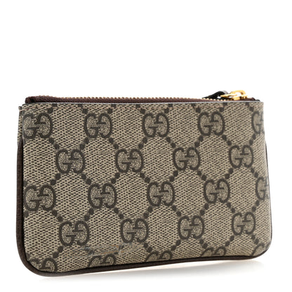 Gucci GG Supreme Monogram Key Case Beige Ebony Cuir 3 of 9