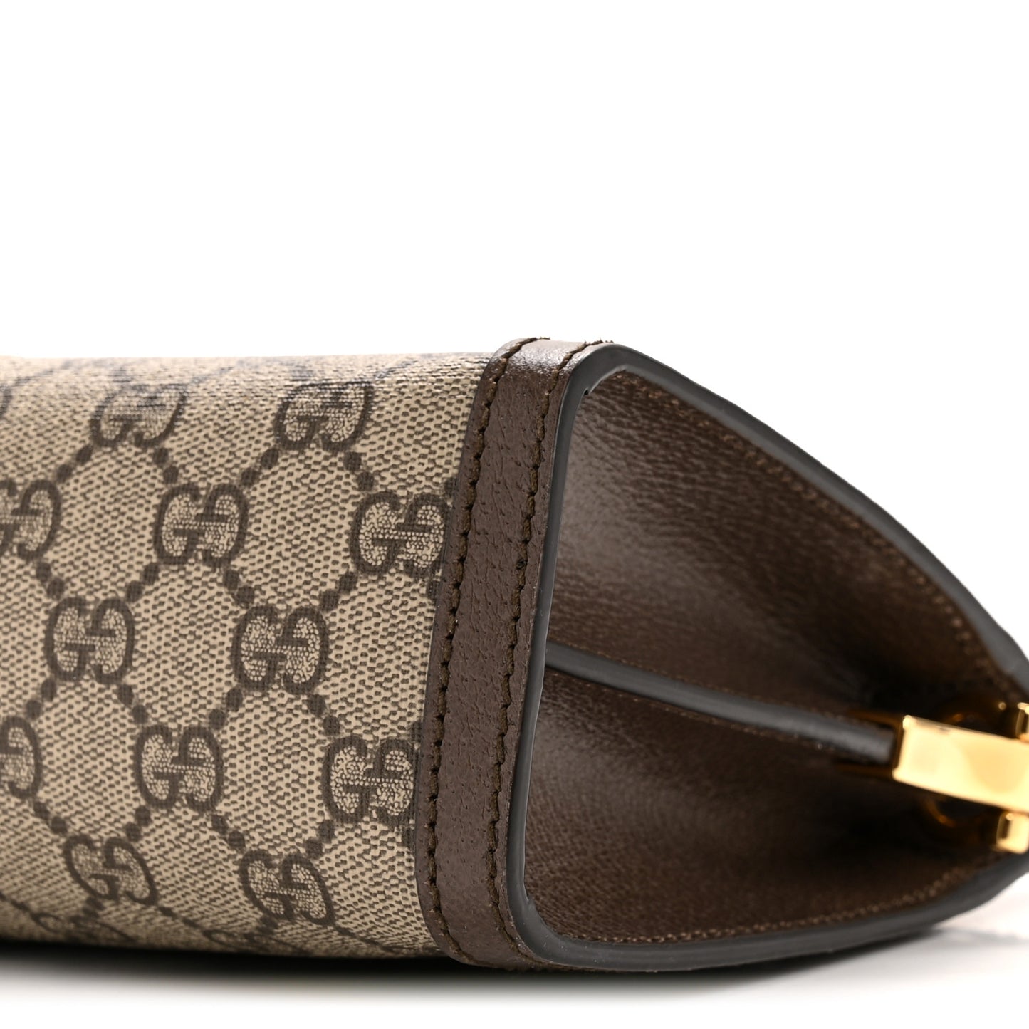 GG Supreme Monogram Web Small Ophidia Chain Shoulder Bag Brown