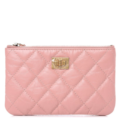 Chanel Aged Calfskin Quilted Small Reissue Cosmetic Case Light Pink 1 of 8