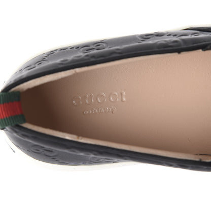 Gucci Guccissima Dublin Slip On Sneakers 38.5 Black 6 of 9