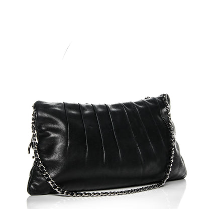 Chanel Lambskin Pleated Tassel Shoulder Bag Black 3 of 8
