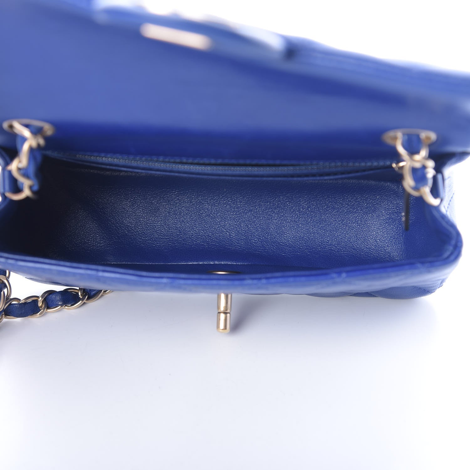 Chanel Lambskin Quilted Mini Rectangular Flap Royal Blue 5 of 11