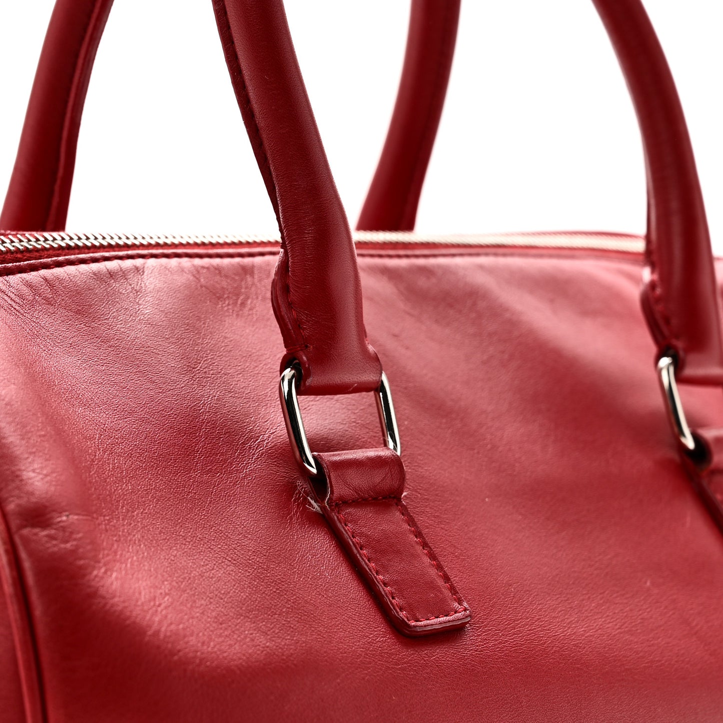 Calfskin Studded Classic Duffle 6 Red
