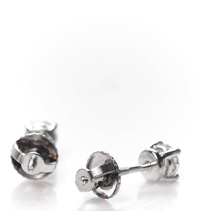 Tiffany Platinum Diamond .52ctw Solitaire Earrings 3 of 5