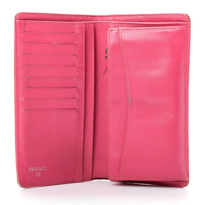 Chanel Patent Calfskin Quilted Yen Wallet Dark Pink 5 of 11