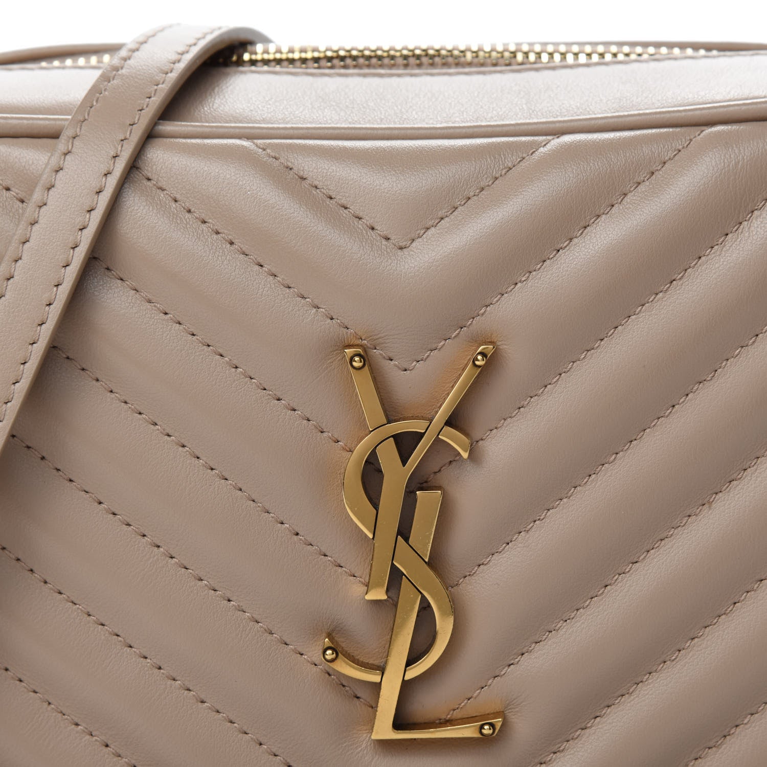 Saint Laurent Calfskin Matelasse Monogram Lou Camera Bag Nude Powder 10 of 10