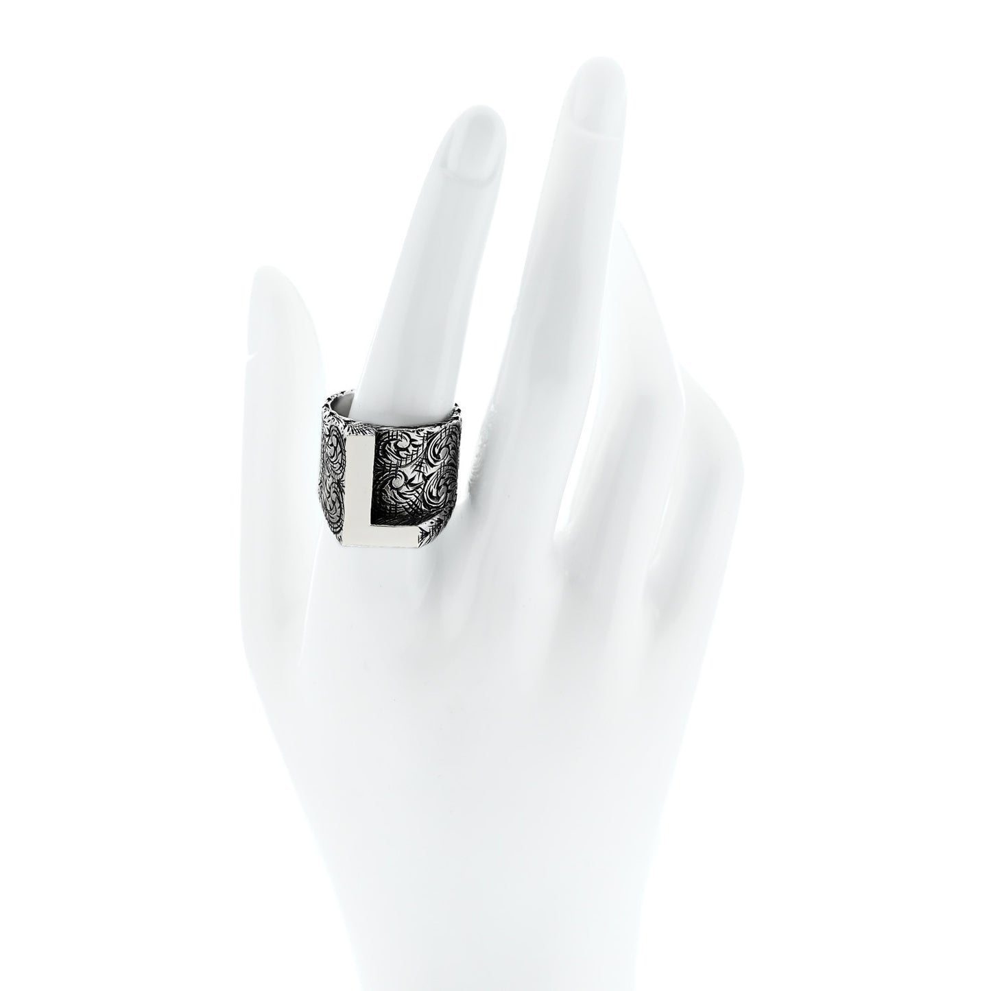 Sterling Silver Letter L Ring 60 9