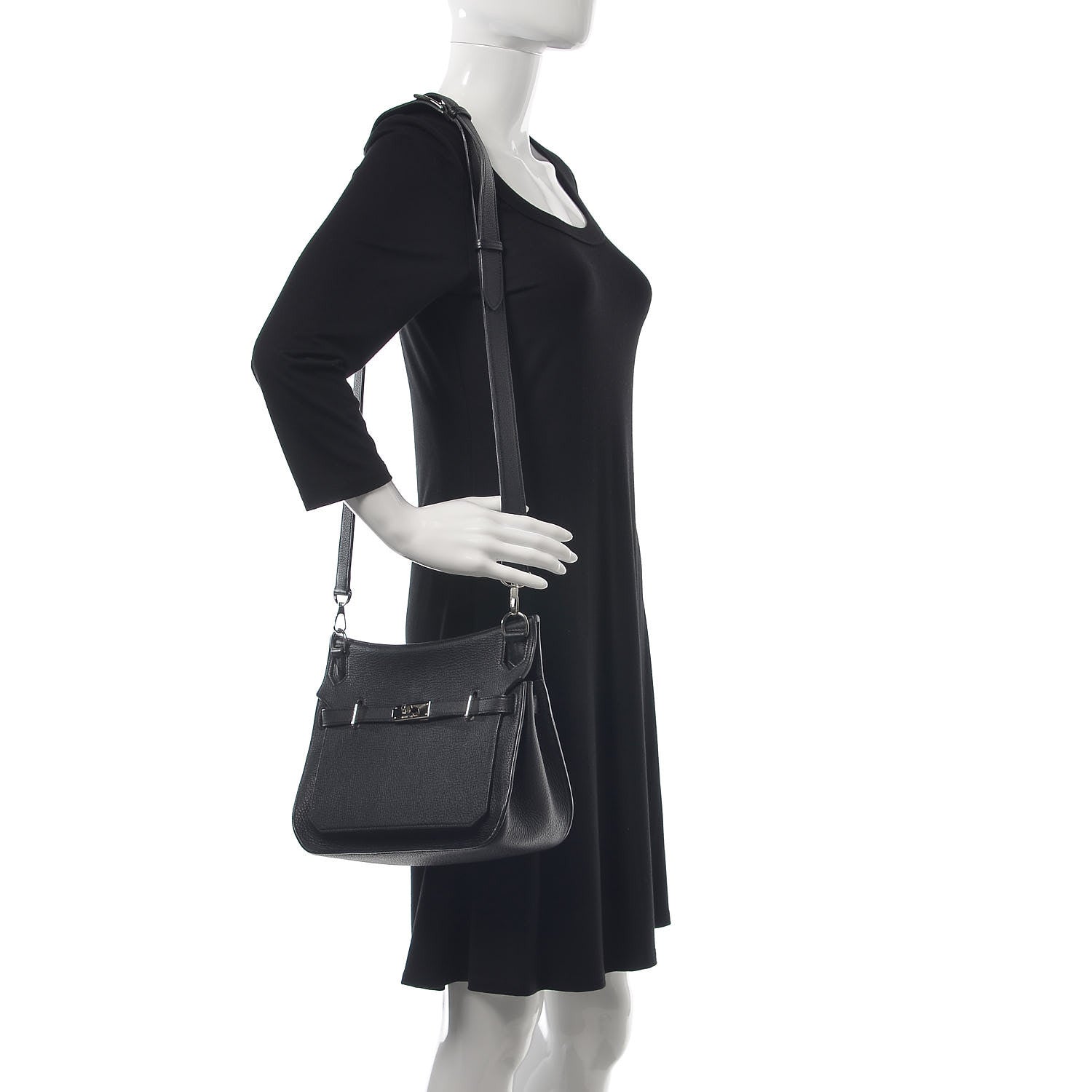 Hermes Taurillon Clemence Jypsiere 28 Black 2 of 8