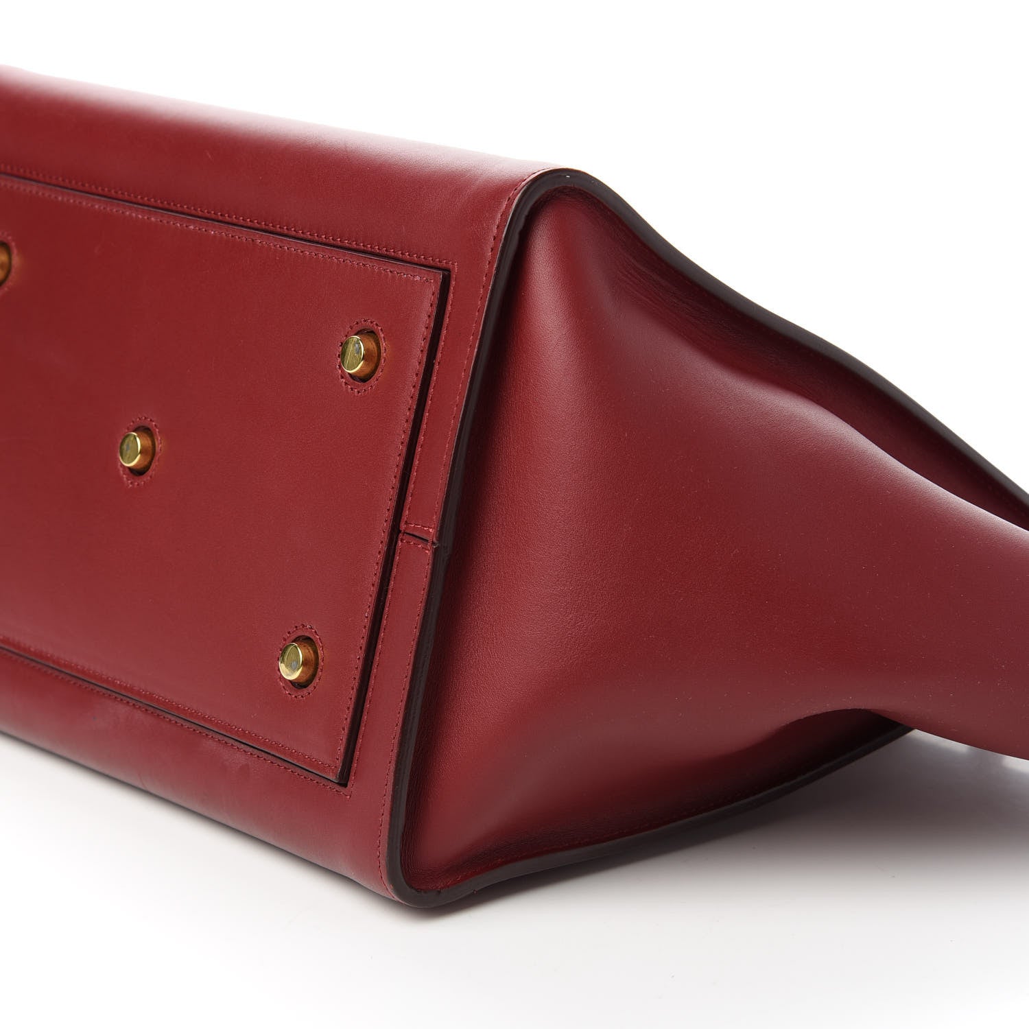 Celine Smooth Calfskin Small Tie Knot Tote Red 7 of 10