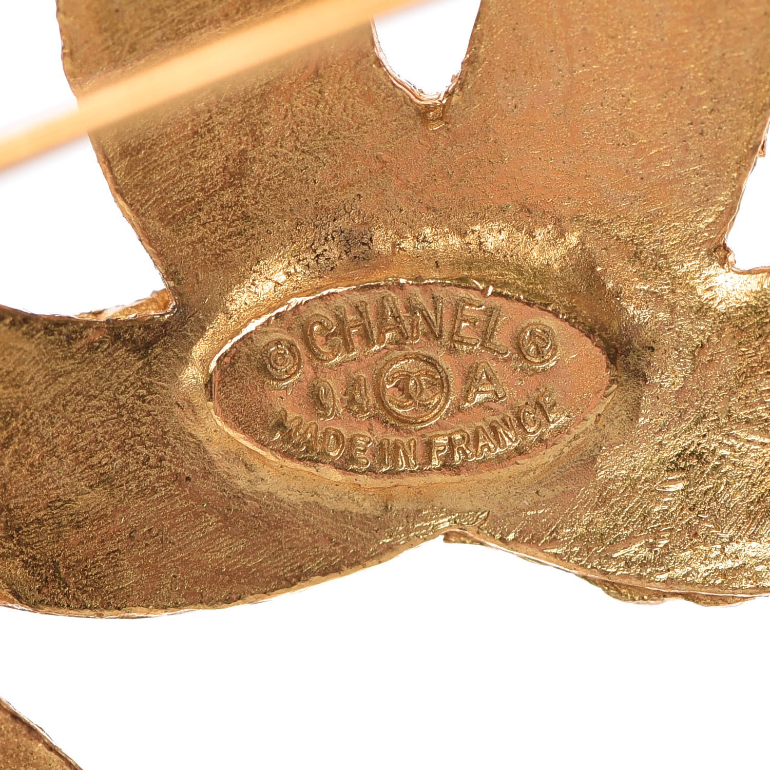 Chanel CC Square Brooch Gold 4 of 4