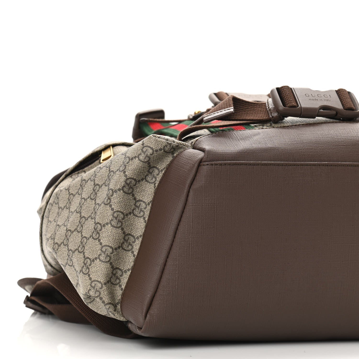 Gucci GG Supreme Monogram Web Skateboard Backpack Brown 9 of 10