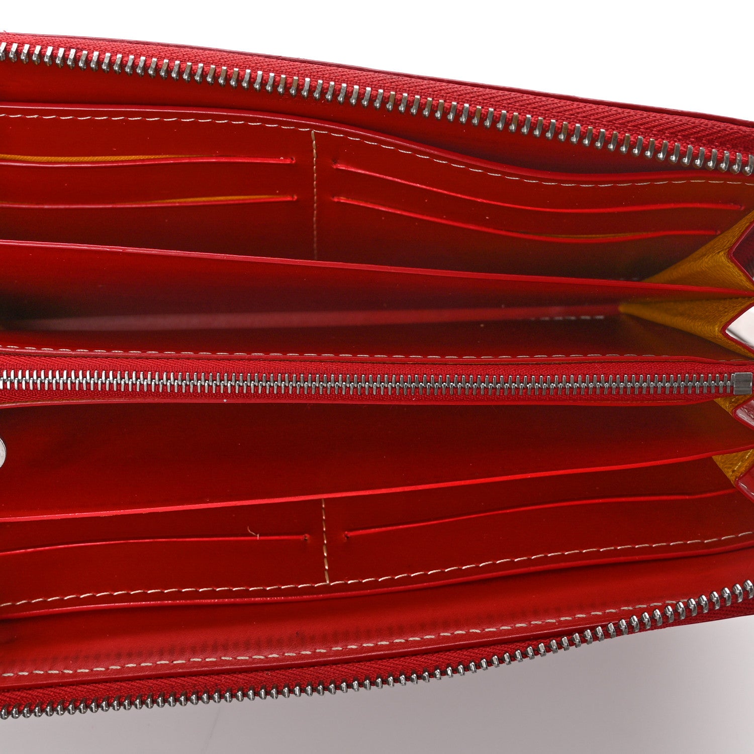 Goyard Goyardine Matignon Zip Around GM Wallet Red 5 of 8