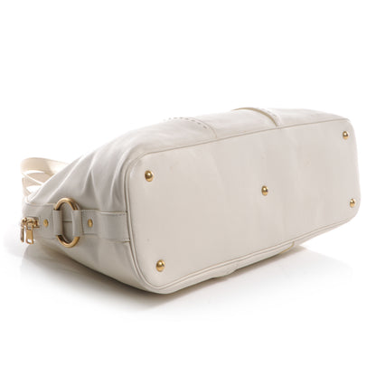 Saint Laurent Leather Oversized Muse Ivory 4 of 10