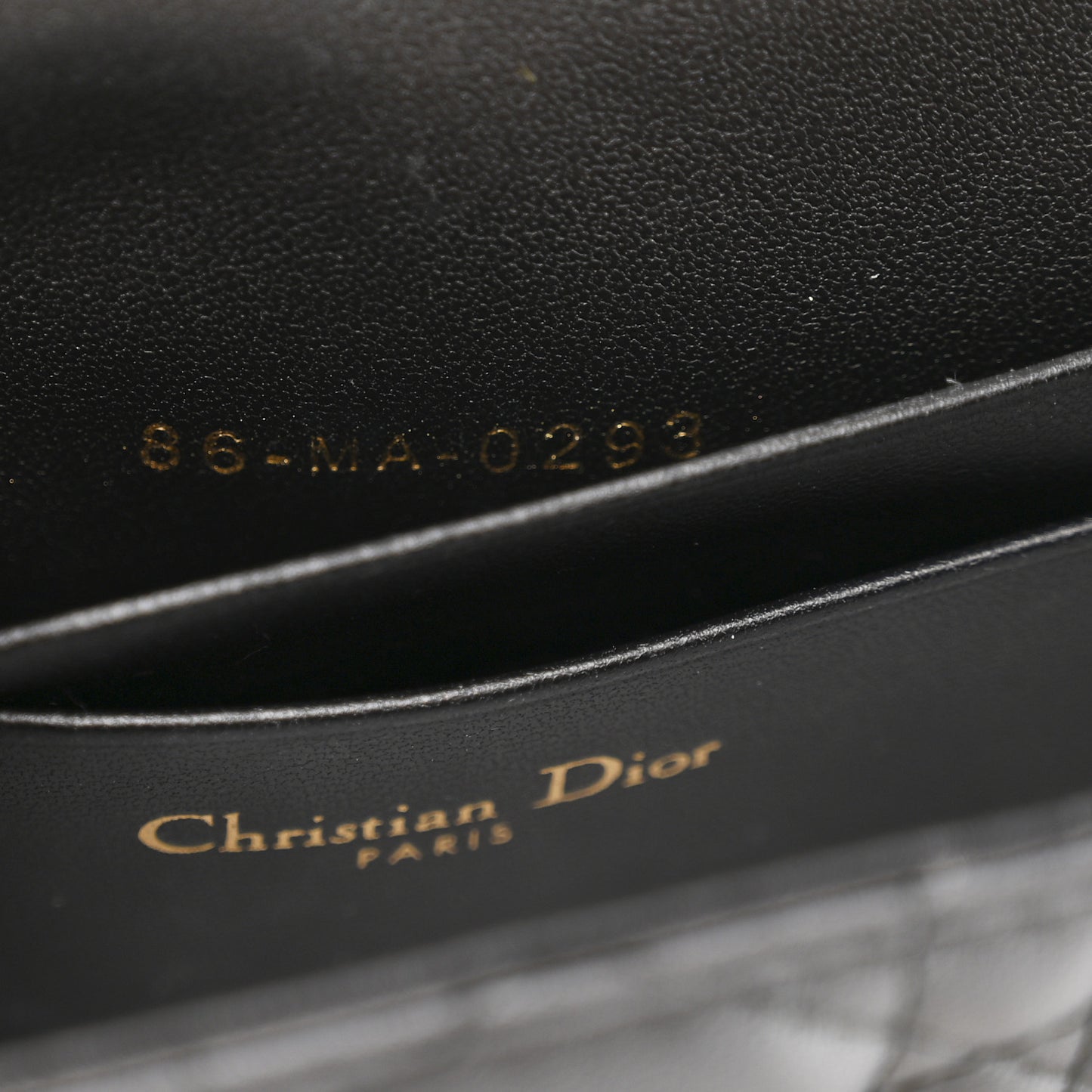 Lambskin Cannage Dior Talk Phone Pouch Black
