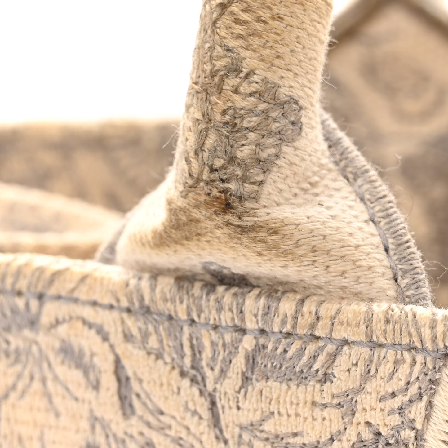 Canvas Embroidered Medium Dioriviera Toile De Jouy Book Tote Gray