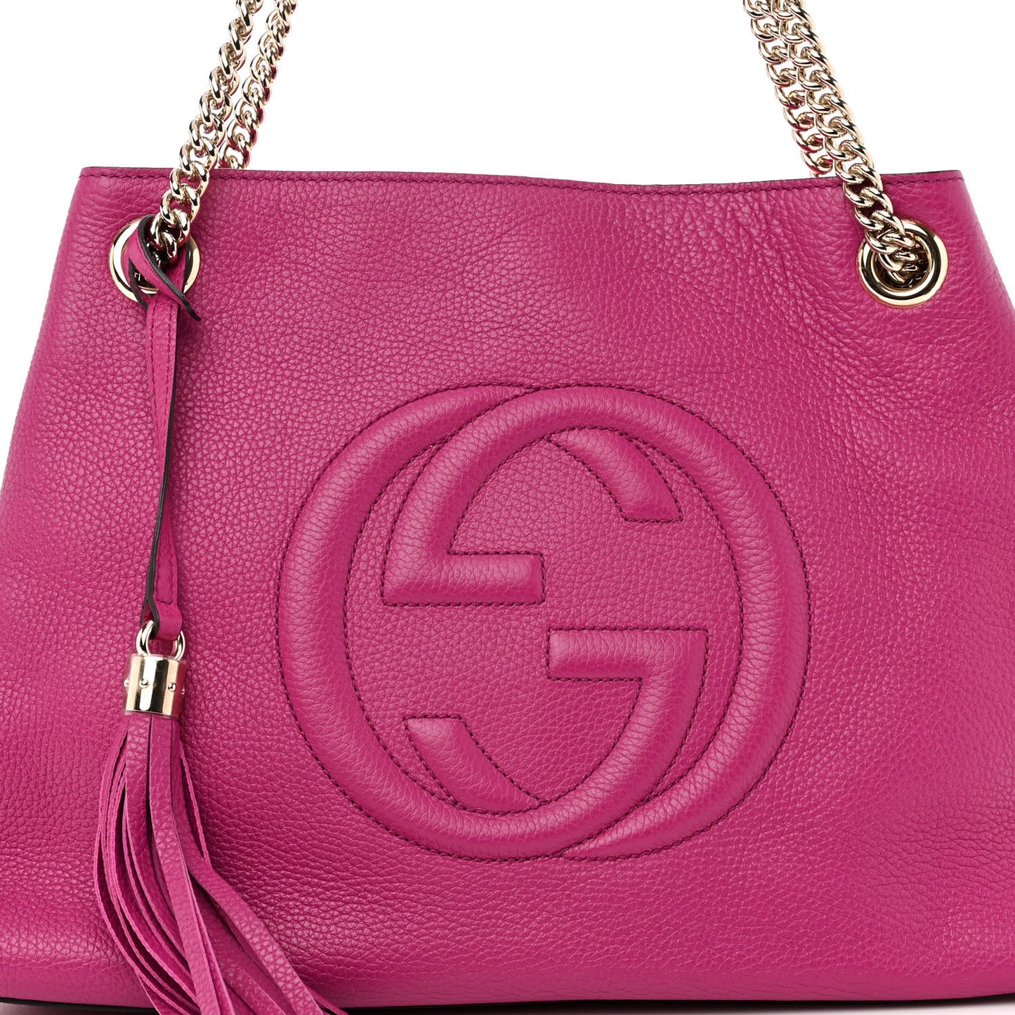 Cellarius Calfskin Medium Soho Chain Shoulder Bag Bright Bouganville