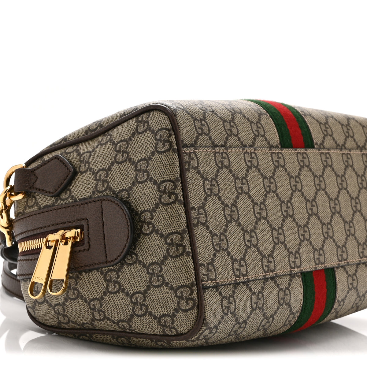 Gucci GG Supreme Monogram Web Small Ophidia Top Handle Bag Beige Ebony 10 of 11