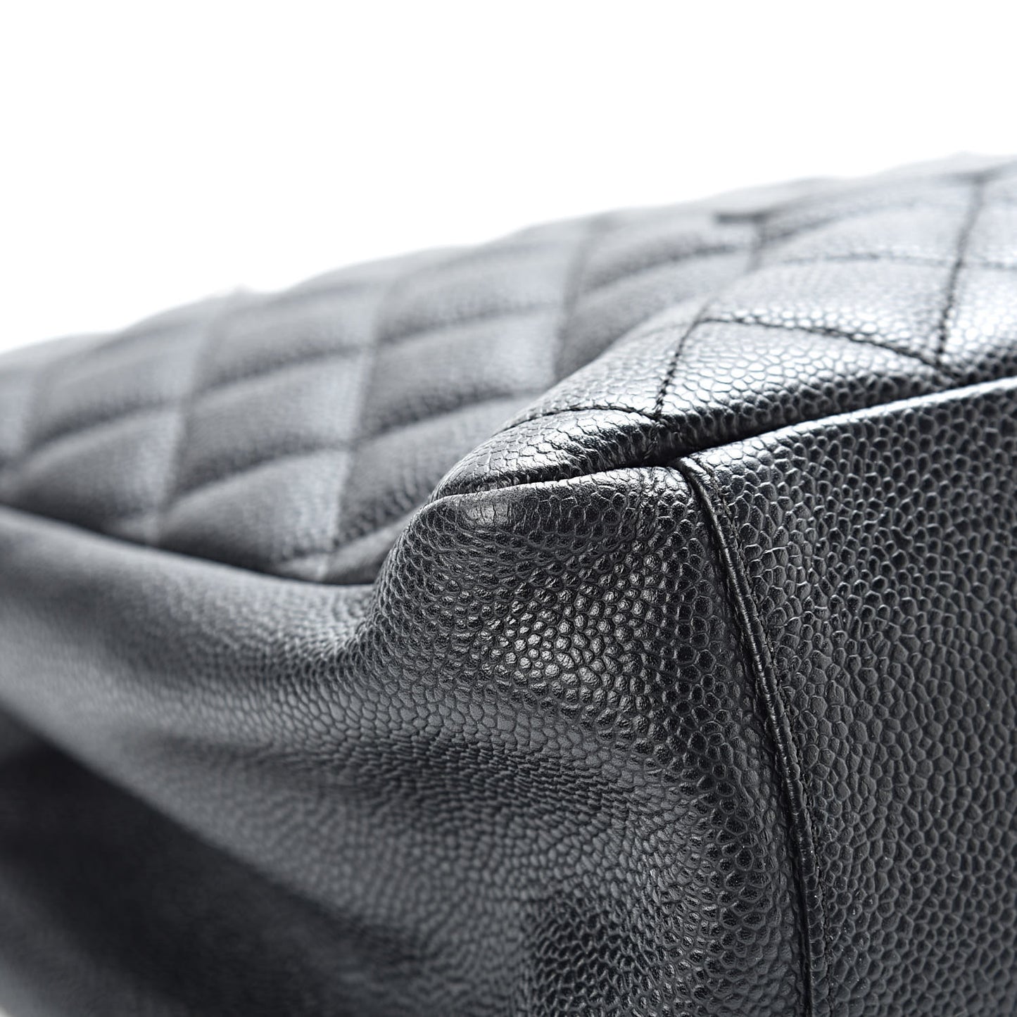 Caviar Quilted Grand Shopping Tote GST Black