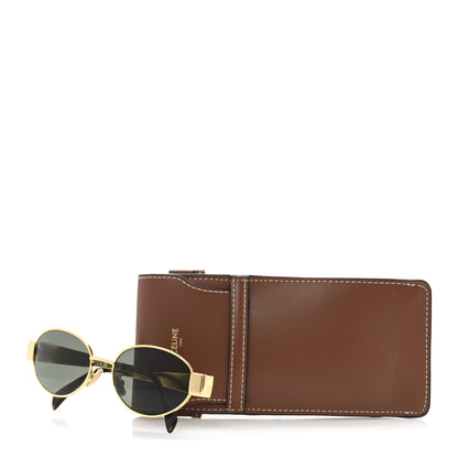 Celine Metal Triomphe 01 Sunglasses CL40235U Gold Green 9 of 9