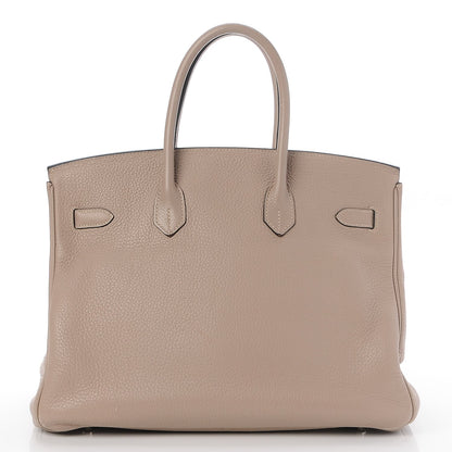 Hermes Taurillon Clemence Birkin 35 Gris Tourterelle 4 of 34