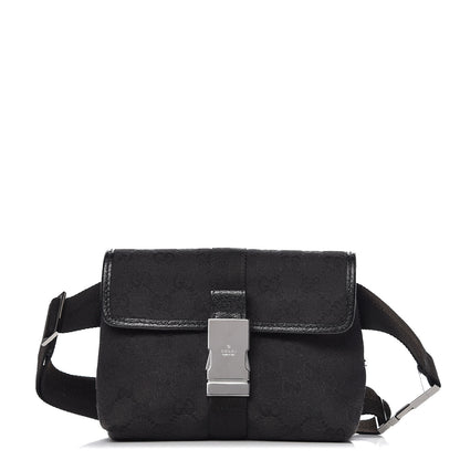 Gucci GG Monogram Web Buckle Belt Bag Black 1 of 9