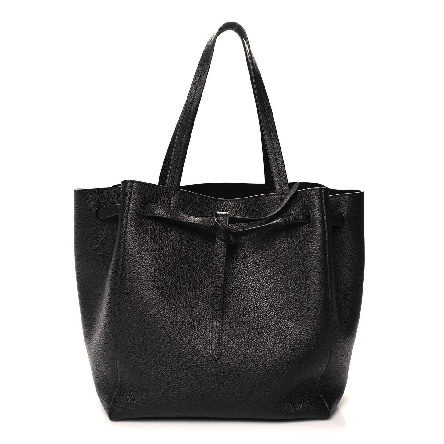 Soft Grained Calfskin Small Belt Cabas Phantom Black