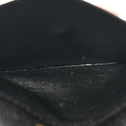 Saint Laurent Grain De Poudre Uptown Monogram Card Case Black 5 of 10