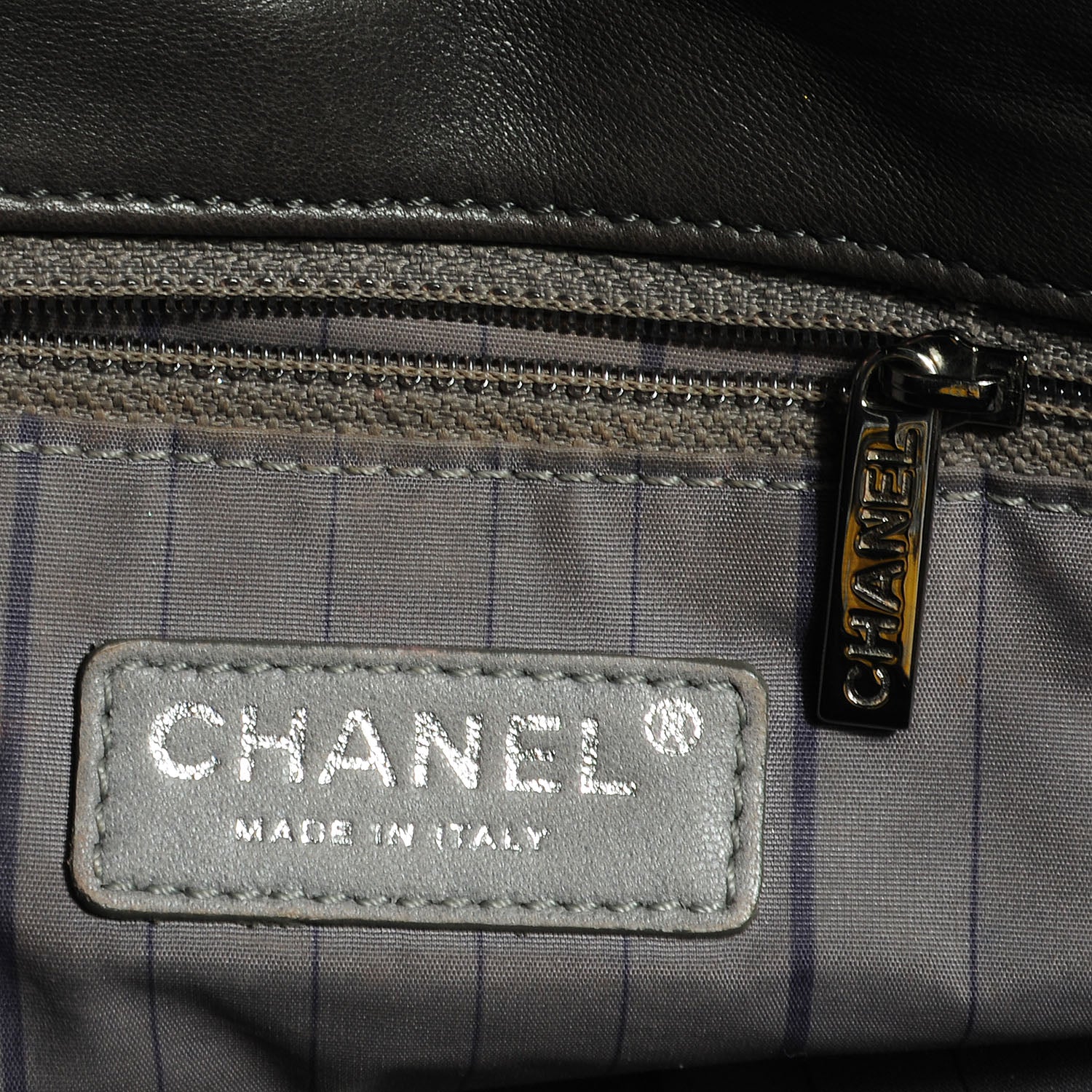 Chanel Lambskin Studded CC East West Flap Grey 6 of 7