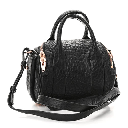 Alexander Wang Pebbled Lambskin Mini Rockie Black Rose Gold Hardware 3 of 10