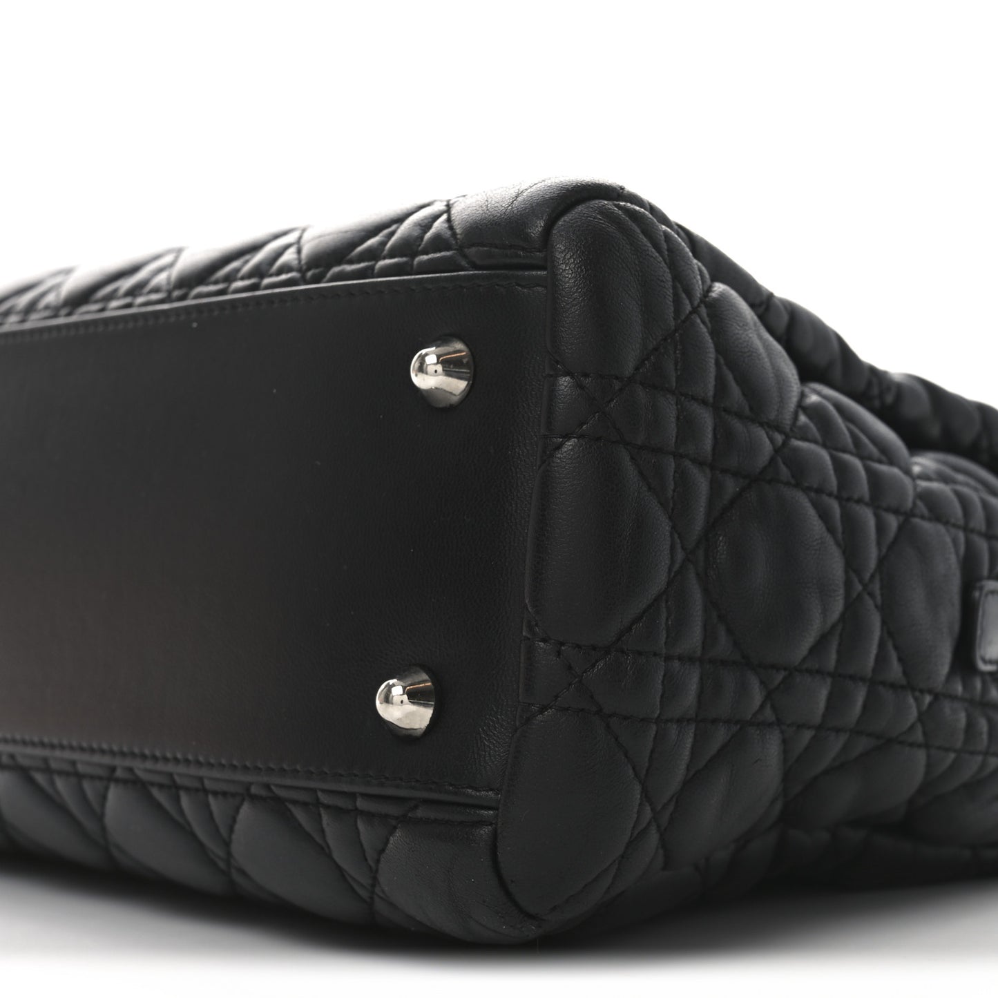 Lambskin Cannage Large Dior Soft Shopping Tote Black