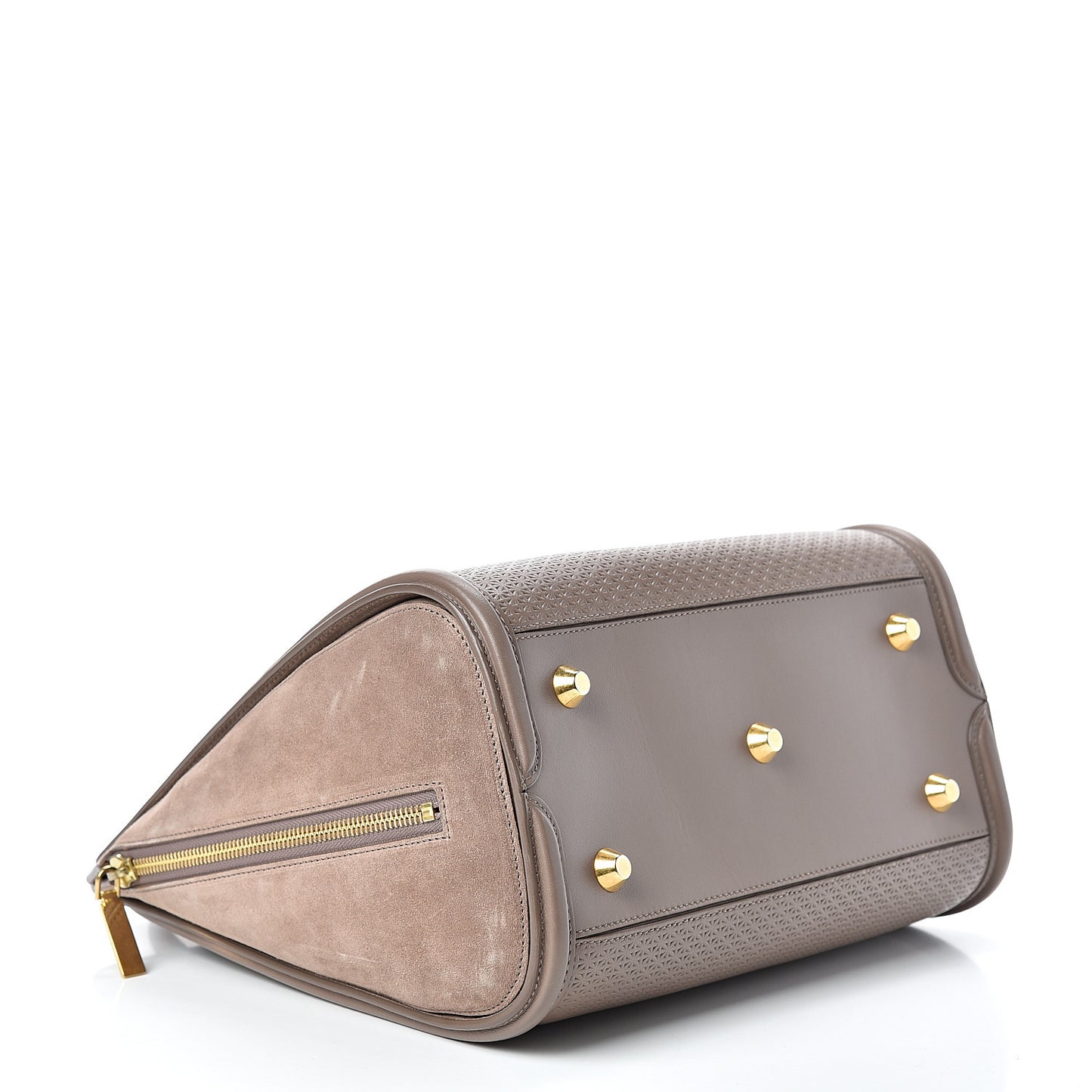 Calfskin Embossed Suede Large Heroine Tan