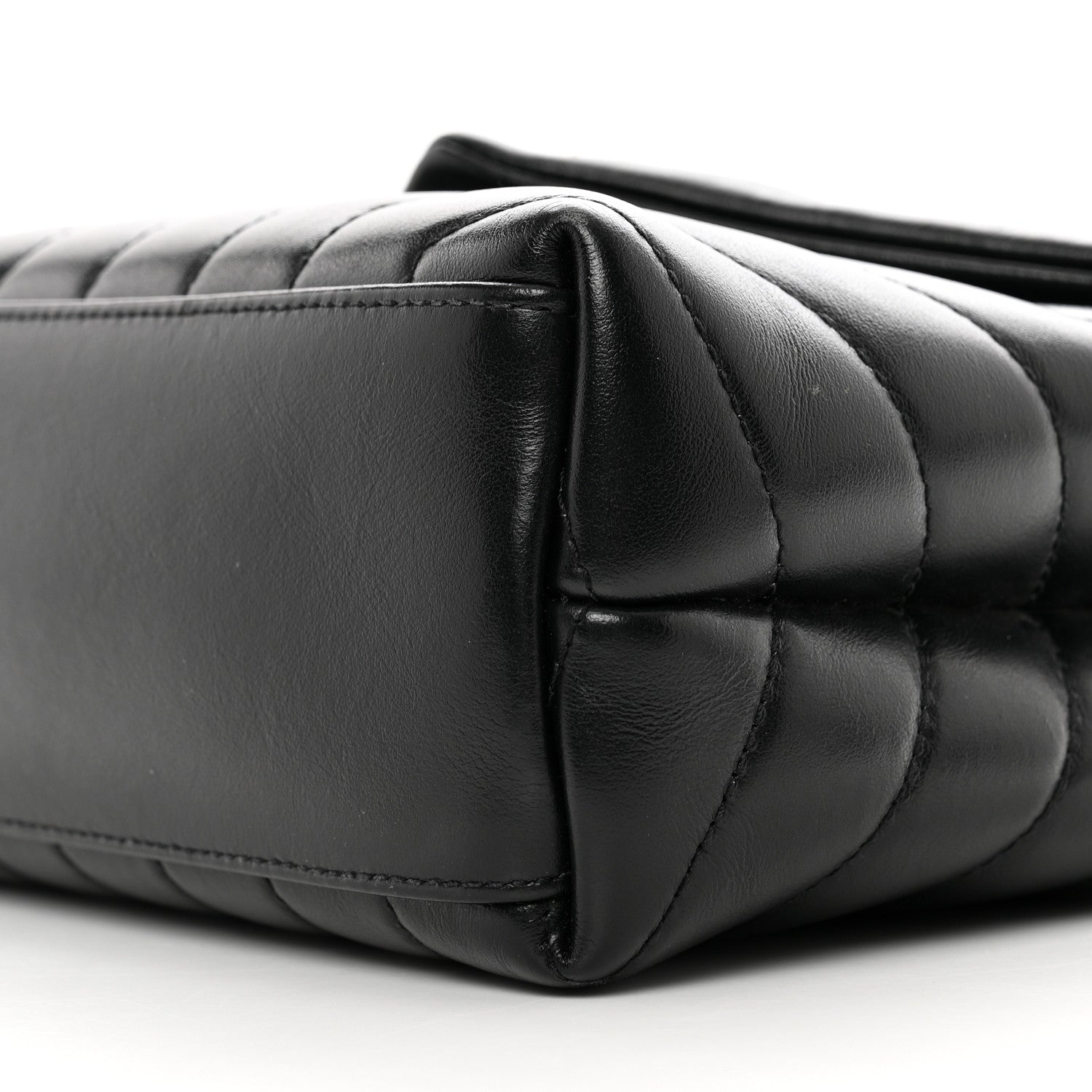 Saint Laurent Calfskin Y Quilted Monogram Small Loulou Chain Satchel Black 11 of 11